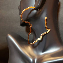 Africa Map Hoop Earrings