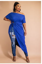 OFF SHOULDER MAXI TOP WITH KEY HOLE (PLUS)