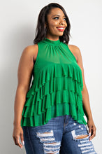 TIERED RUFFLE TOP (PLUS)