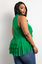 TIERED RUFFLE TOP (PLUS)